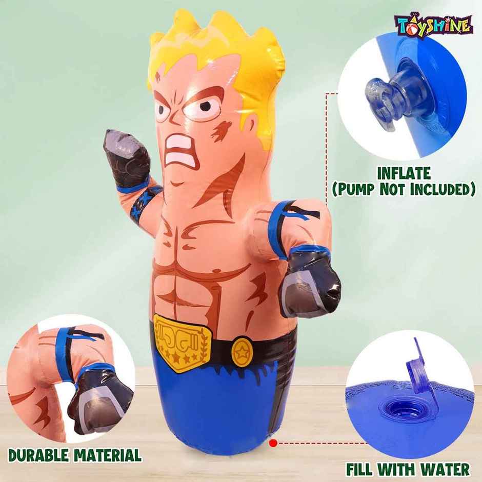 Toyshine Inflatable Hit Me Bop Bag Boxing Wrestling Toy for Kids (Colour May Vary)