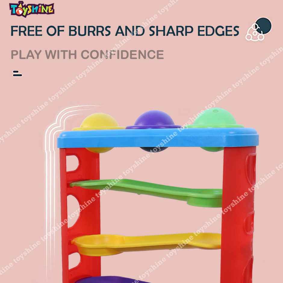 Toyshine Ramp Race Slope Rolling Hammer Toy Set With 3 Balls For Kids Pound