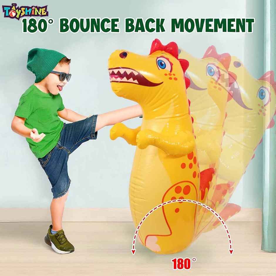Toyshine Inflatable Hit Me Bop Bag Boxing Toy for Kids (Color and Design May Vary)
