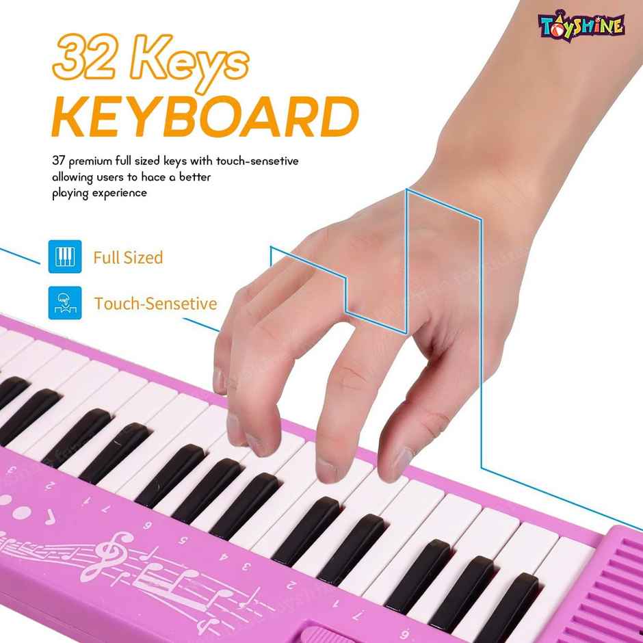 Toyshine Mini Keyboard Piano with 32 Keys & Melody Sounds for Kids - Assorted