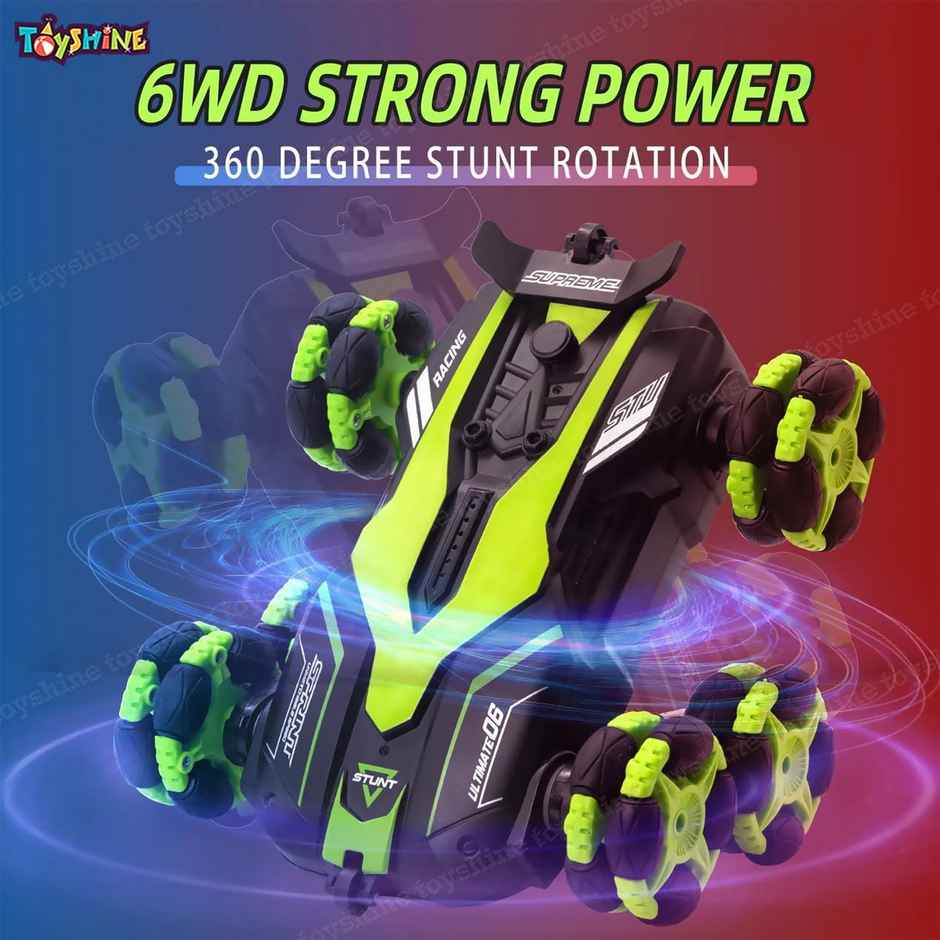 Toyshine 6 Wheels 360� Rotating Remote Control Stunt Car Swing Arm Off Road 2.4Ghz Assorted