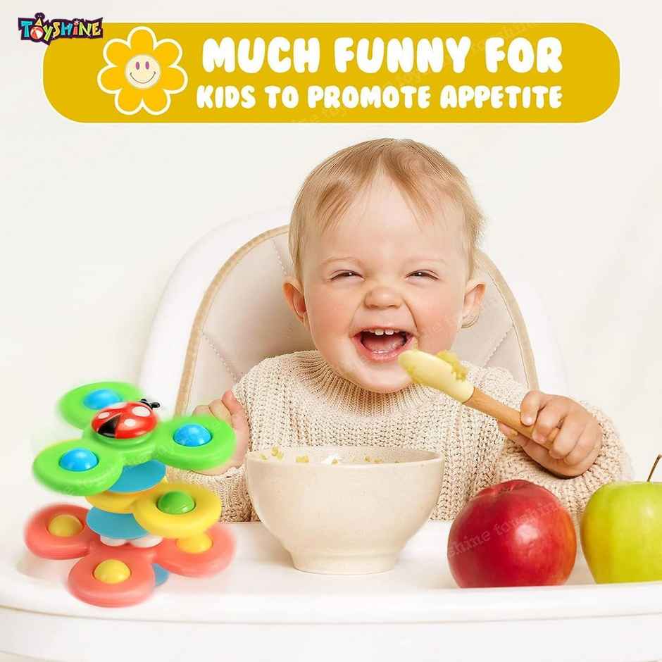 Toyshine 3 Pcs Suction Cup Glass Sticking Bath Toy Stick To Window Table Baby High Chair