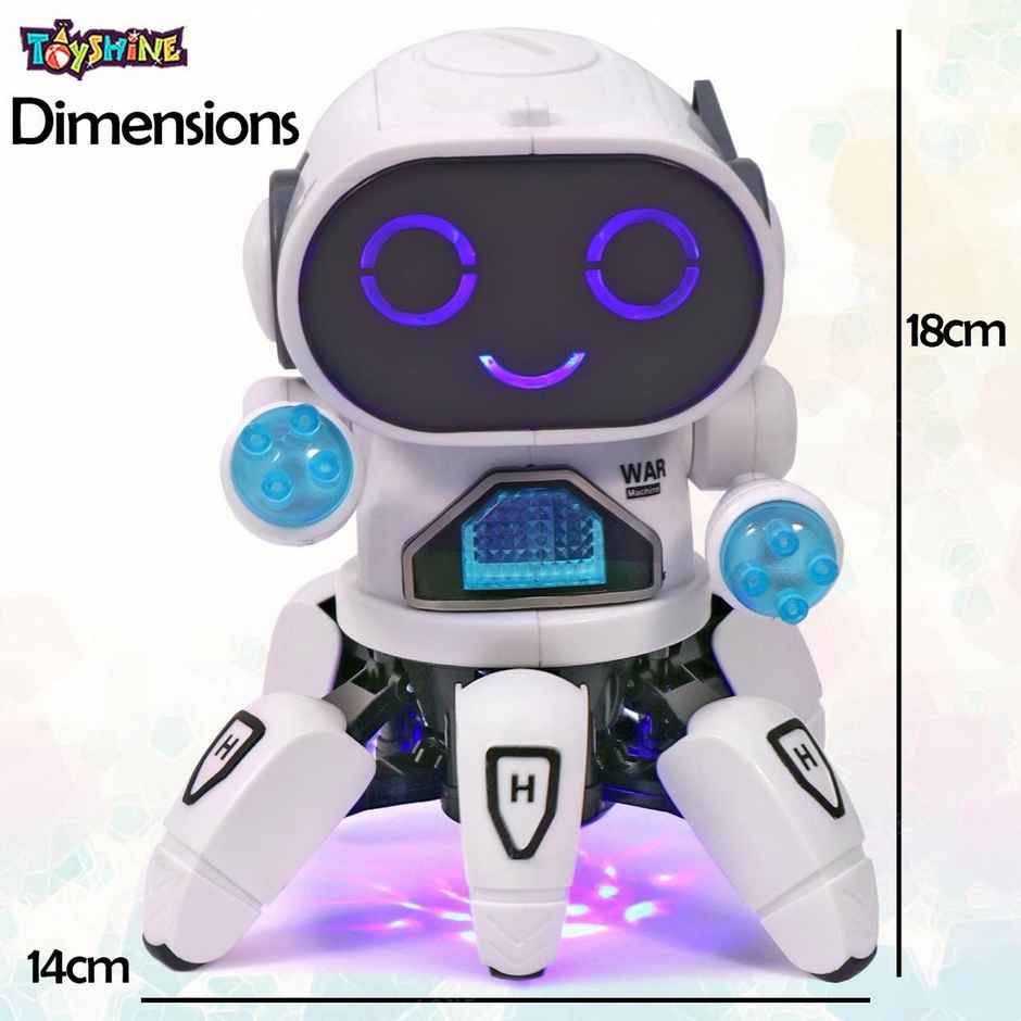Toyshine Bot Pioneer Dancing Robot Toy For Boys & Girls | White