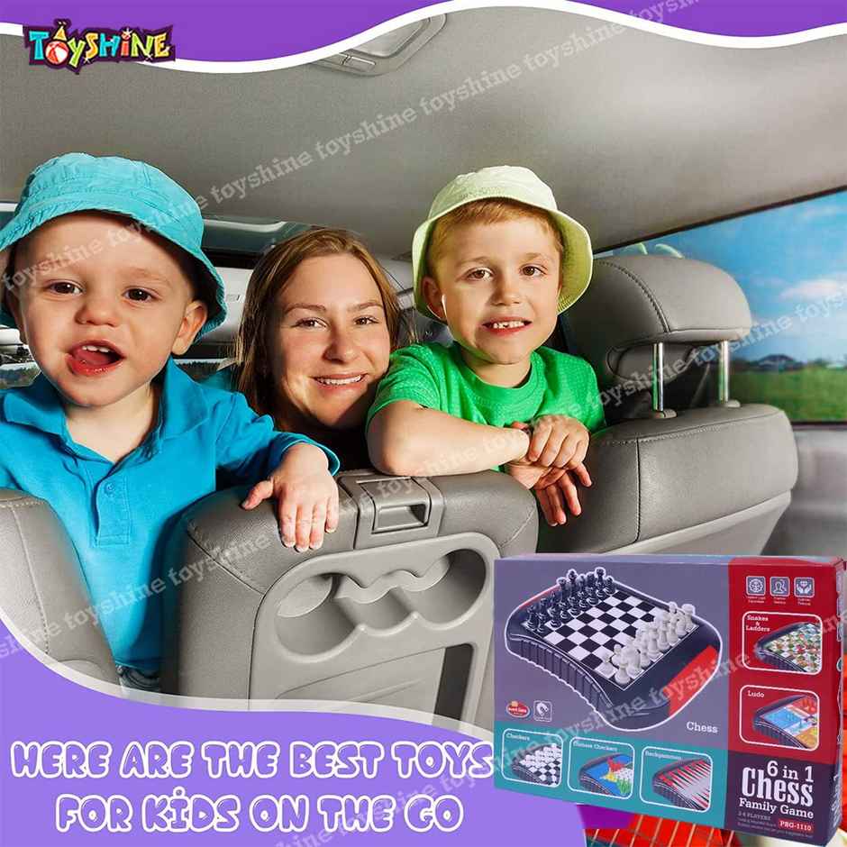 Toyshine 6-in-1 Magnetic Game Set with Chess, Ludo, and More