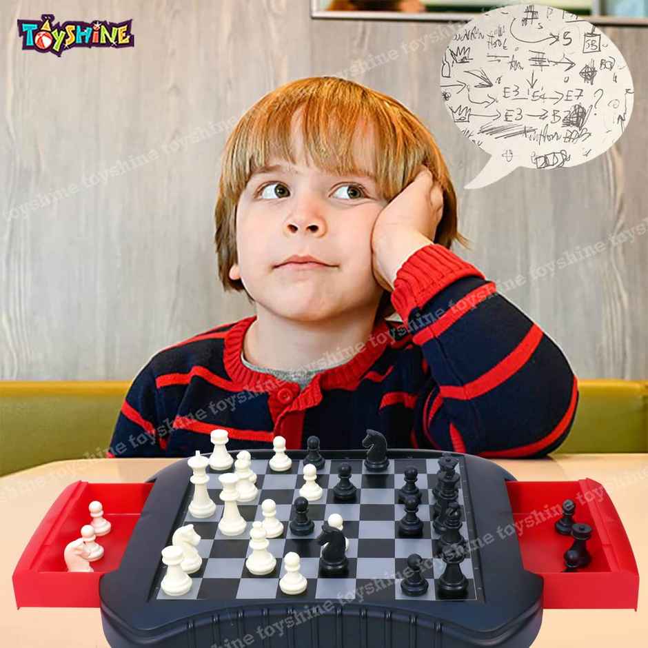 Toyshine 6-in-1 Magnetic Game Set with Chess, Ludo, and More