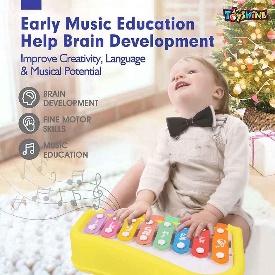Toyshine 2 In 1 Baby Piano Xylophone Toy For Toddlers 1-3 Years Old For Baby Kids Girls Boys