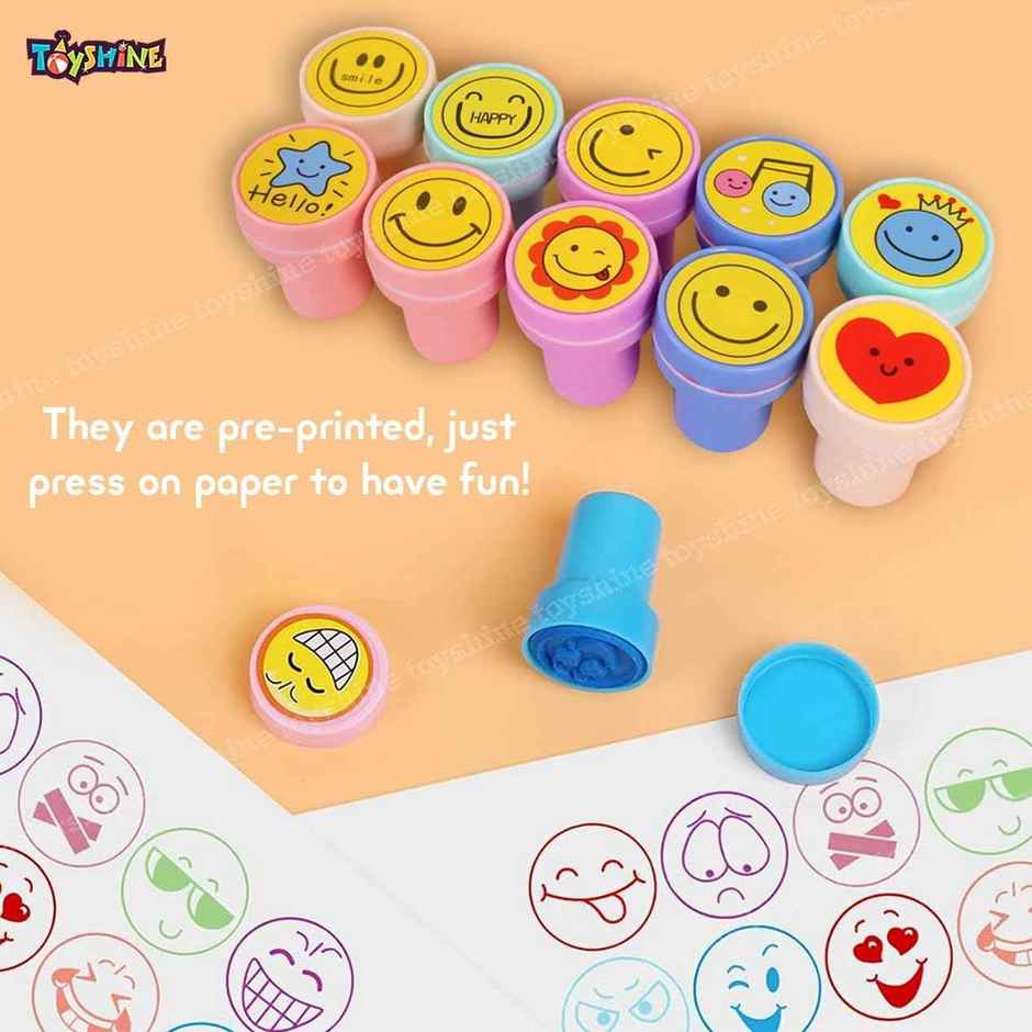 Toyshine 30 Pcs Emoji Stamps For Children Self-Inking Stamp For Party Gifts Forreturn Gifts