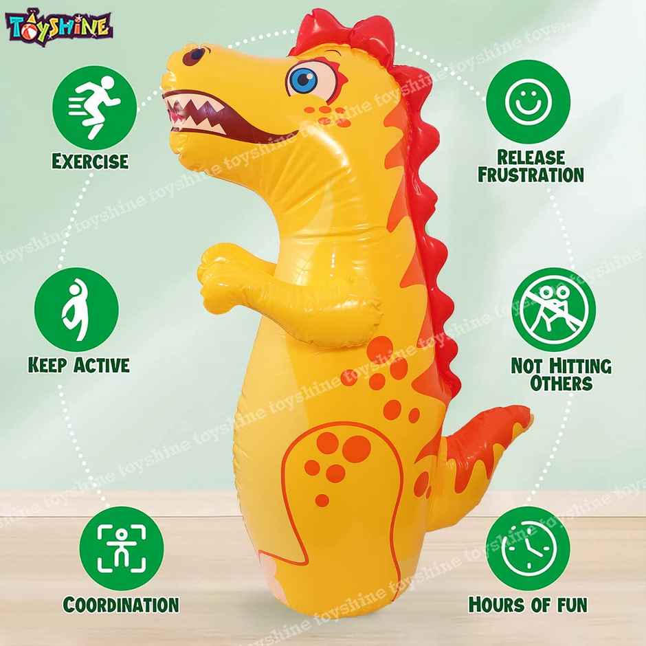 Toyshine Inflatable Dino Boxing Bop Bag for Kids
