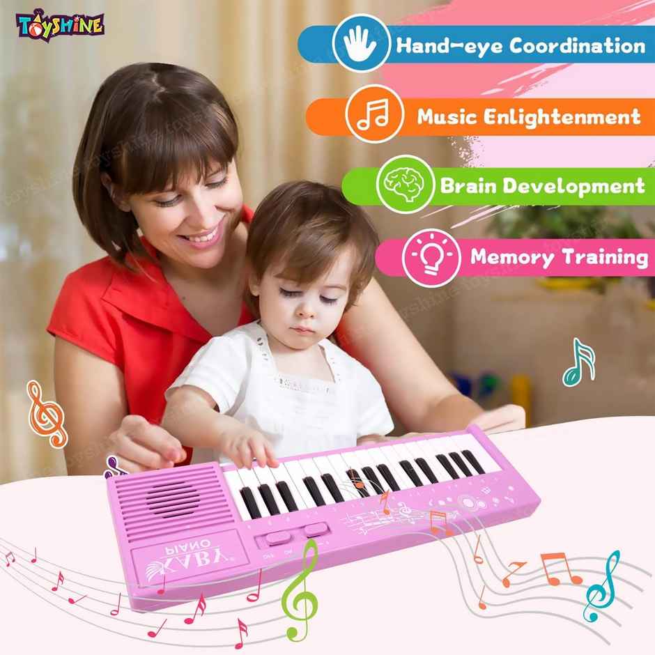 Toyshine Mini Keyboard Piano with 32 Keys & Melody Sounds for Kids - Assorted