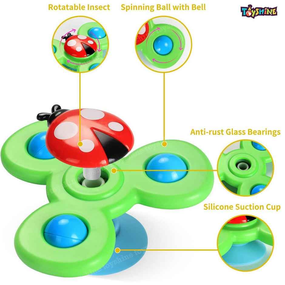 Toyshine 3 Pcs Suction Cup Glass Sticking Bath Toy Stick To Window Table Baby High Chair
