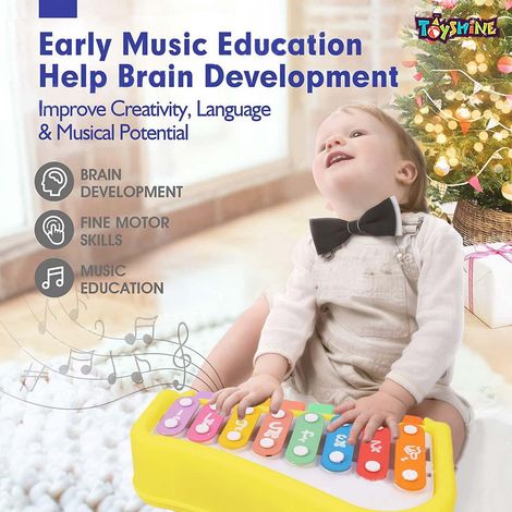 Toyshine 2 In 1 Baby Piano Xylophone Toy For Toddlers 1-3 Years Old For Baby Kids Girls Boys
