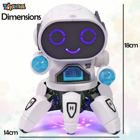 Toyshine Bot Pioneer Dancing Robot Toy For Boys & Girls - White