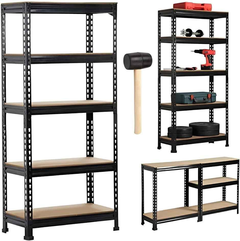 Adjustable 5 Section Boltless, Kitchen rack, Rivet Rack & Shelves,5'3"(H), 2'(L), 1'(D)