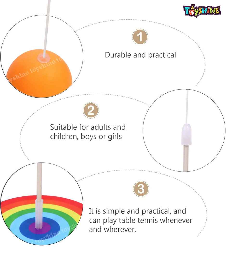 Toyshine Table Tennis Ping Pong Trainer Set With 2 Bats 2 Balls And 1 Stand