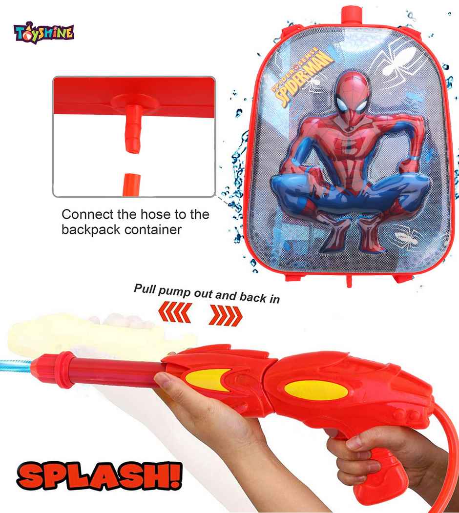 Toyshine Holi Water Tank Pichkari | Spidy | 4.0 L - Assorted Colour & Design