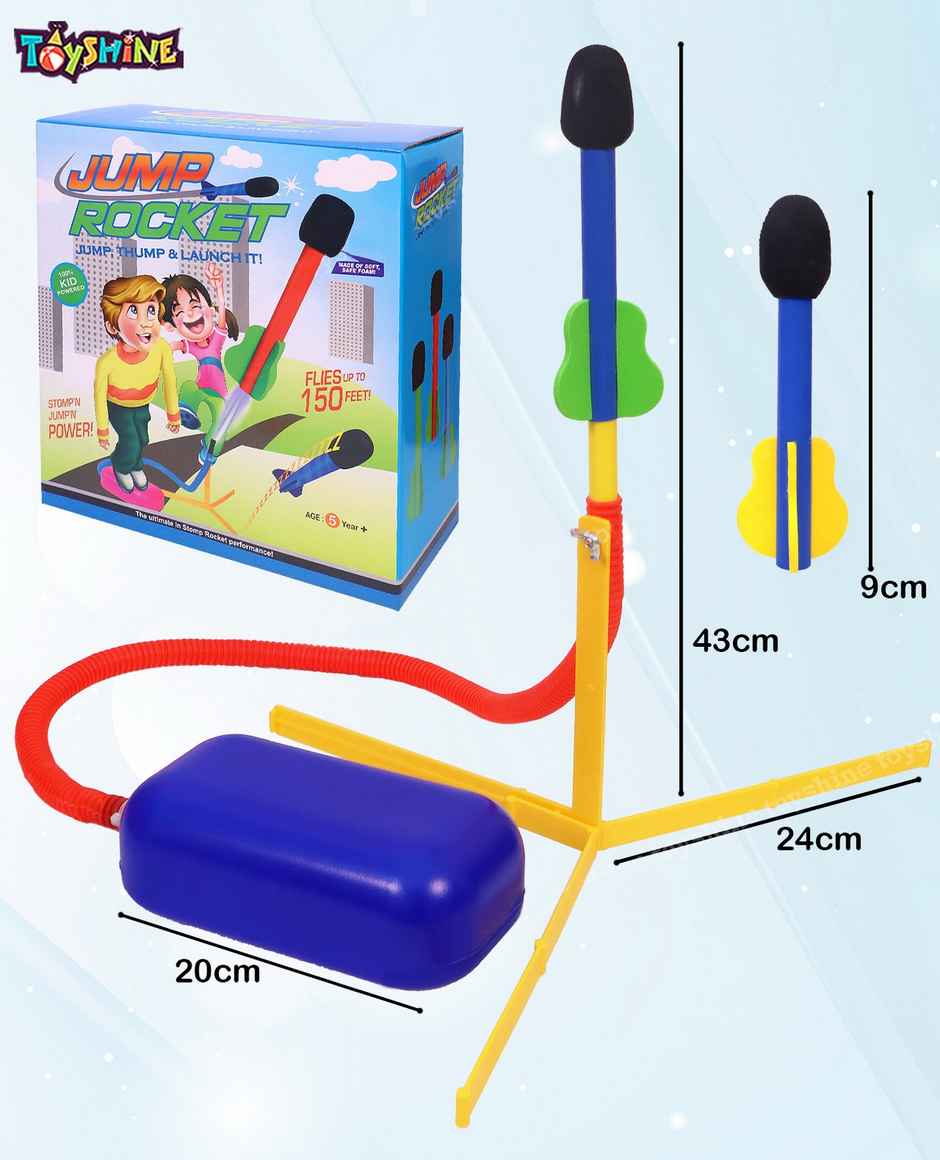 Toyshine Stomp Rocket Glow Rocket Launcher 2 Foam Rockets And Toy