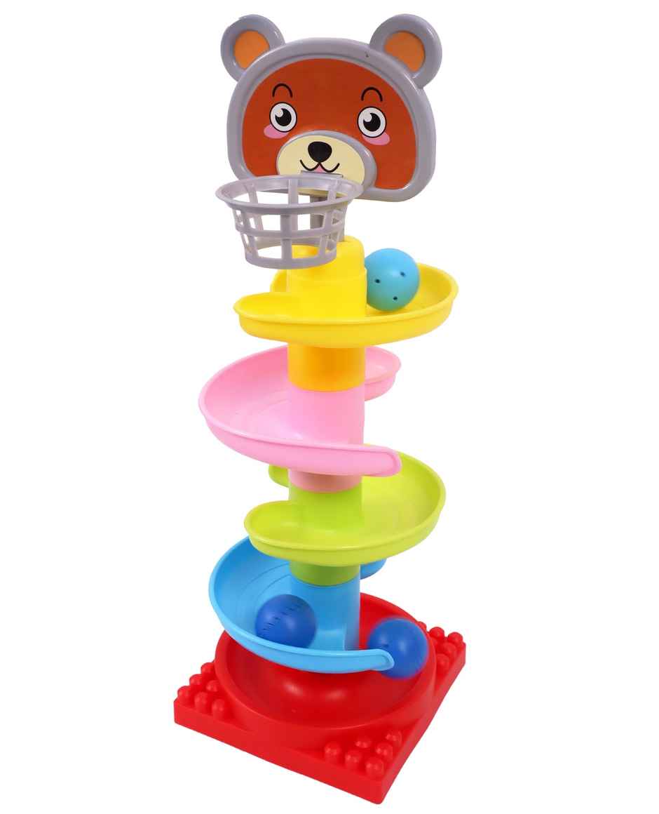 Toyshine 4 Layer Ball Drop and Roll Swirling Tower for Baby and Toddler Development Educational Toys - Assorted