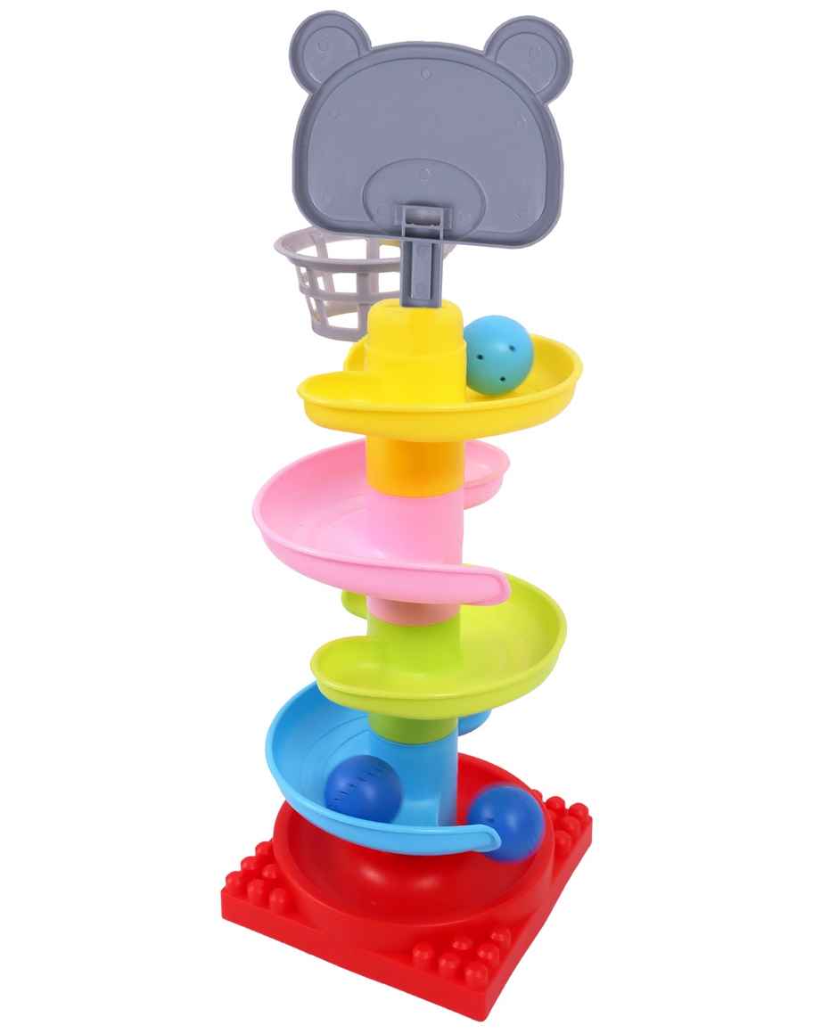 Toyshine 4 Layer Ball Drop and Roll Swirling Tower for Baby and Toddler Development Educational Toys - Assorted