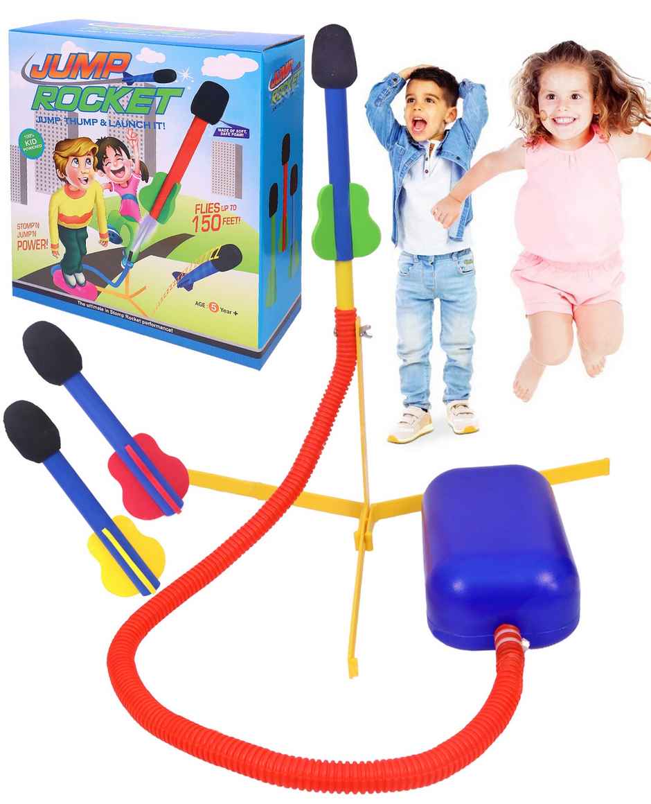 Toyshine Stomp Rocket Glow Rocket Launcher 2 Foam Rockets And Toy