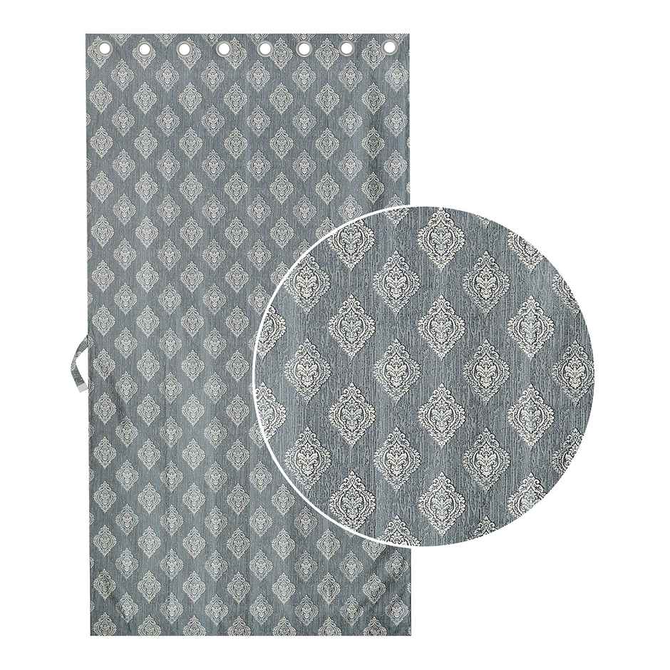 Antzco Grey Door Curtain Crazy Print 7 ft x 4 ft | Pack of 2 | DC01