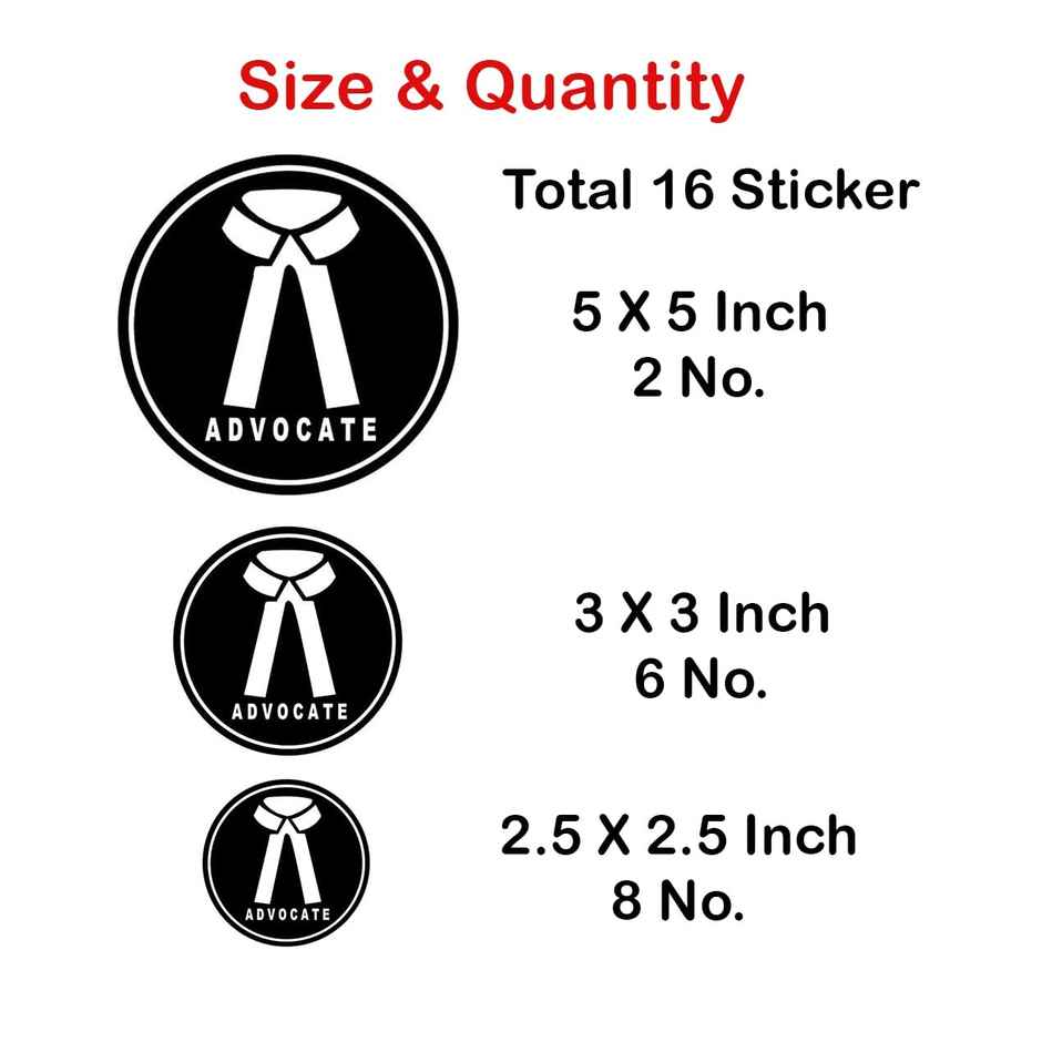 TiyuTrendzz Advocate Sticker for Car & Bike, 2 pieces - Vinyl, Waterproof, Self-Adhesive Sticker