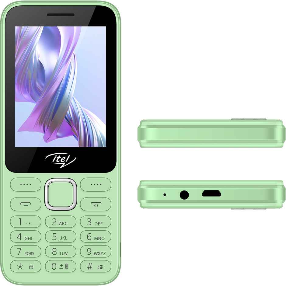itel It5330 Keypad Mobile | 2.8" Display | 1900 mAh Battery | Glass Back Design | Light Green