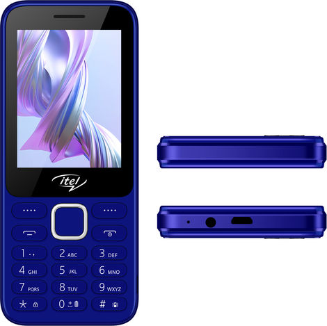 itel It5330 Keypad Mobile | 2.8" Display | 1900 mAh Battery | Glass Back Design | Blue