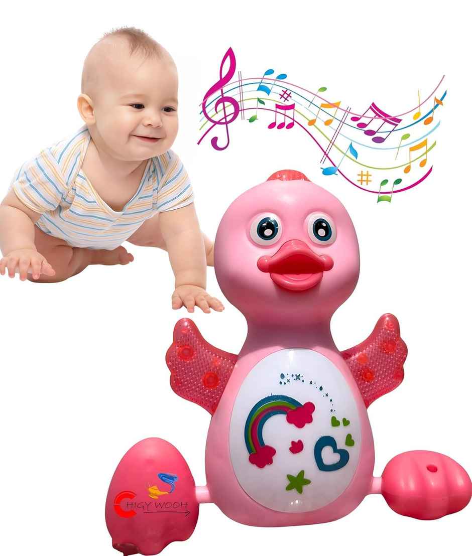 Chigy Wooh Musical Duck Toy for Kids with Lights & Sound | Flapping Wings Toy for Toddlers