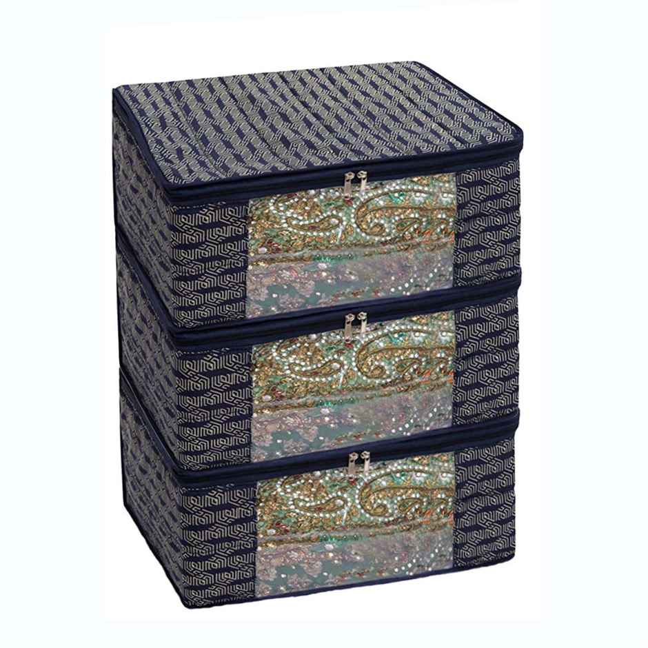 Homestrap Cotton Quilted Foldable Saree Covers - Pack of 3