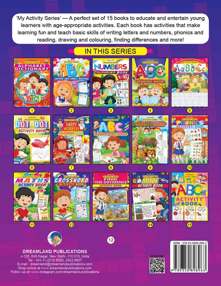 Dreamland My Activity Crossword Activity Book for Kids | Age 2 to 5