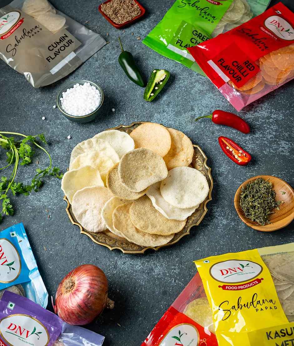 Dnv Red Chilly Sabudana Papad