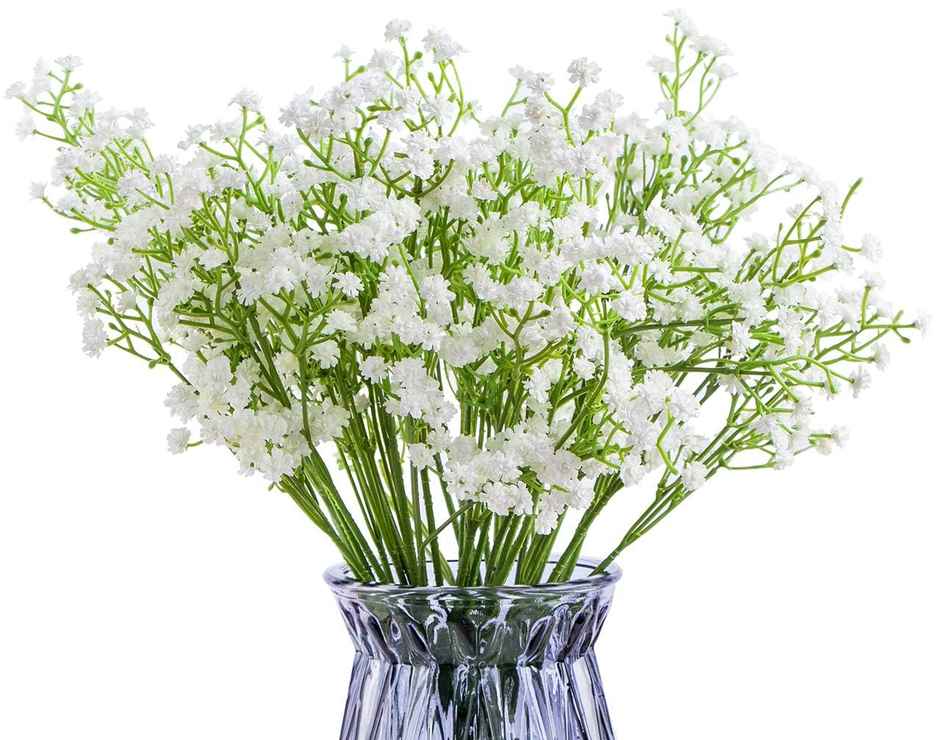 Well Art Gallery Artificial Baby Breath Gypsophila Fake Flowers Sticks 3 Bunch Decoration