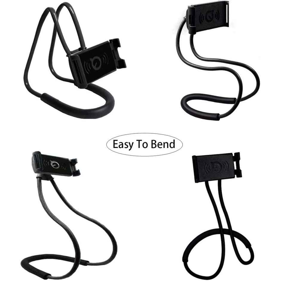 Sounce Lazy Neck 360 Rotating Flexible Holder-Stand | Compatible with 4-7 Inch Smartphones | Black