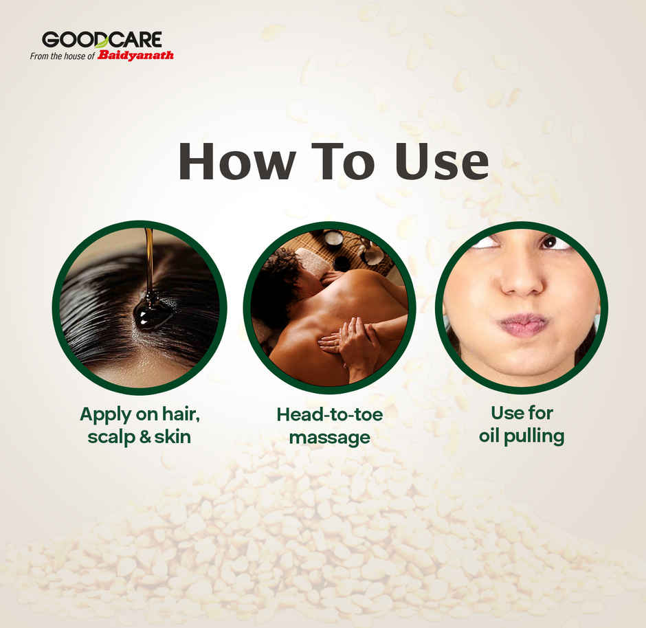 Goodcare 100% Sesame Oil | Pure Til Oil For Hair Skin and Body Nourishment