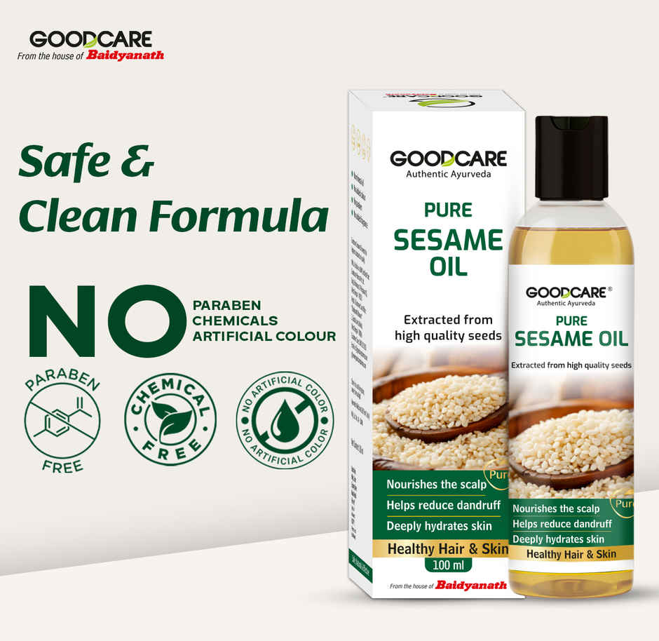 Goodcare 100% Sesame Oil | Pure Til Oil For Hair Skin and Body Nourishment
