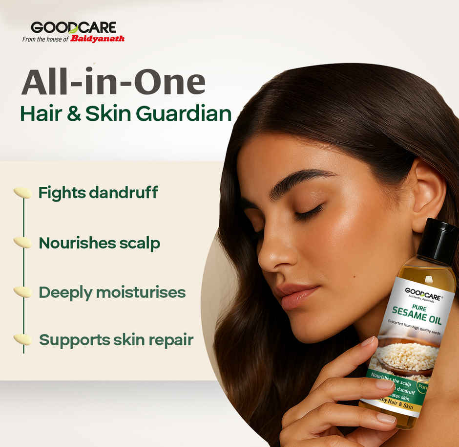 Goodcare 100% Sesame Oil | Pure Til Oil For Hair Skin and Body Nourishment