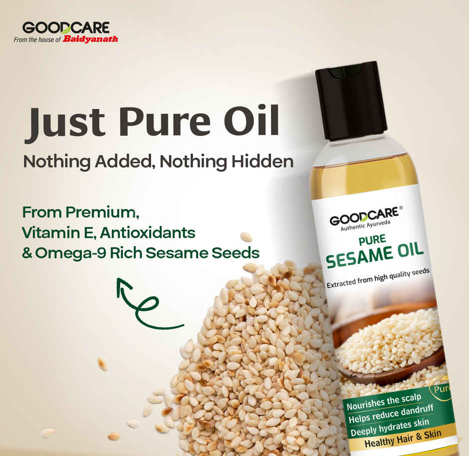 Goodcare 100% Sesame Oil | Pure Til Oil For Hair Skin and Body Nourishment