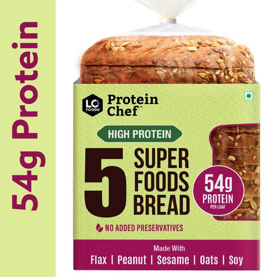 5 SuperFoods Multigrain Bread (54 g Protein, No Maida Premium Wheat Breads)