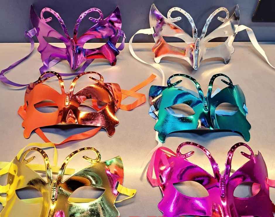 Glitter Mask | Halloween Special | Colour May Vary | Gullak