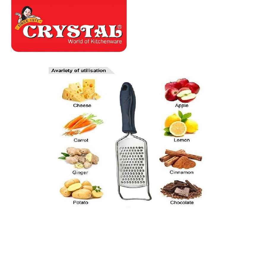 Crystal Stainless Steel Fine Grater, Multicolour