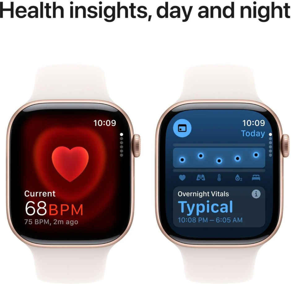 Apple Watch Series 10 GPS 46mm Rose Gold Aluminium Case with Light Blush Sport Band - M/L