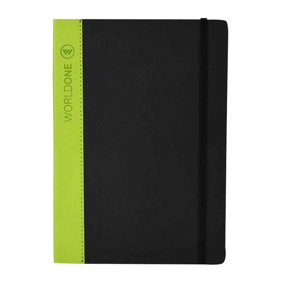 Worldone B5 Size Ruled Single Line Pu Executive Notebook (Olive Green, 224 Pages 14 x 22 cm)