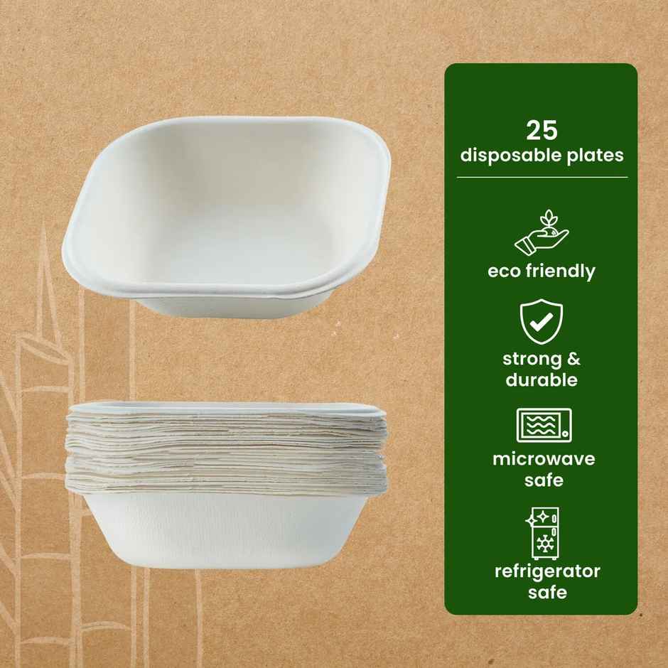 Square Disposable Bowl | 250 ml | Tempware