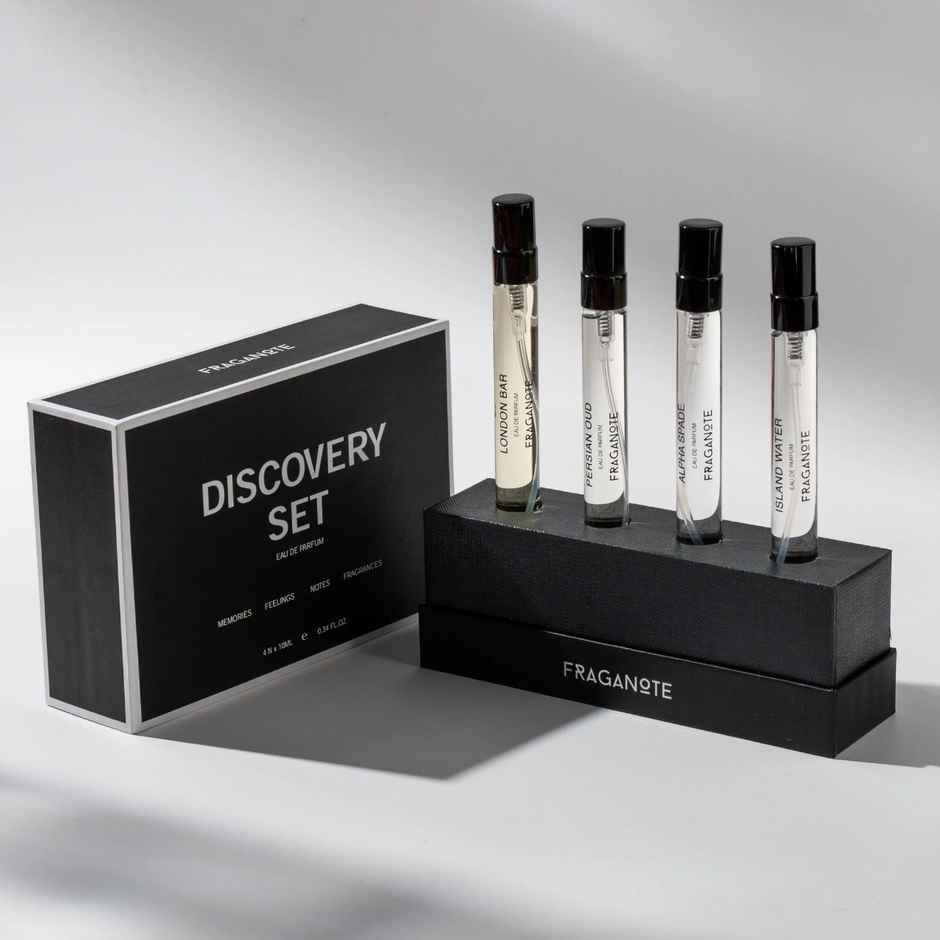 Fraganote Discovery Men'S Eau De Parfum Set (40ml) & Kimirica Gentlemen Travel Case  (9pcs) Combo