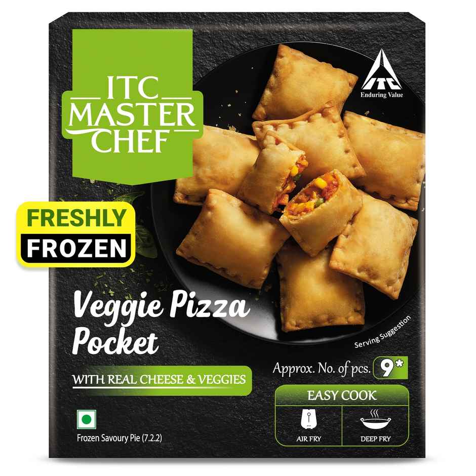 ITC Master Chef Veggie Pizza Pocket | With Real Cheese | 9 pcs