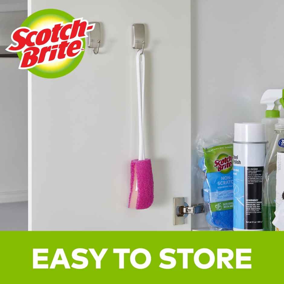 Scotch-Brite Plastic Bottle Cleaner Brush | Pink and White