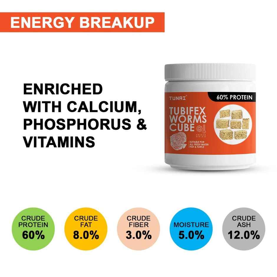 Tunai Freeze Dried Tubifex Worms