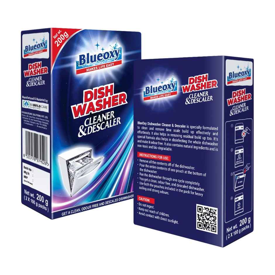 Blueoxy Dishwasher Cleaner And Descaler Powder | Remove Hardwater Build-Up Limescale And Rust