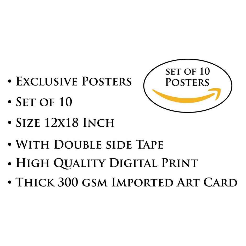 Paper Plane Design Wall Posters For Office Decor | Set of 10 | Size | 12 Inch x 18 Inch | D79