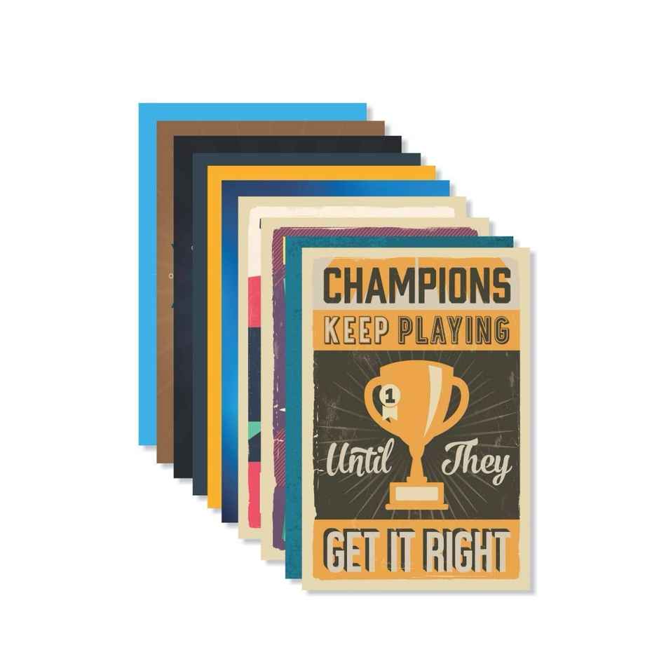 Paper Plane Design Wall Posters For Office Decor | Set of 10 | Size | 12 Inch x 18 Inch | D79